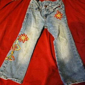 Embroidered jeans toddler